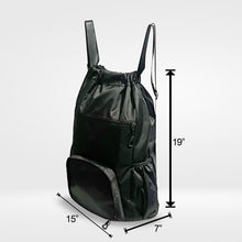 Load image into Gallery viewer, Personalized Drawstring Gym Backpack  Black
