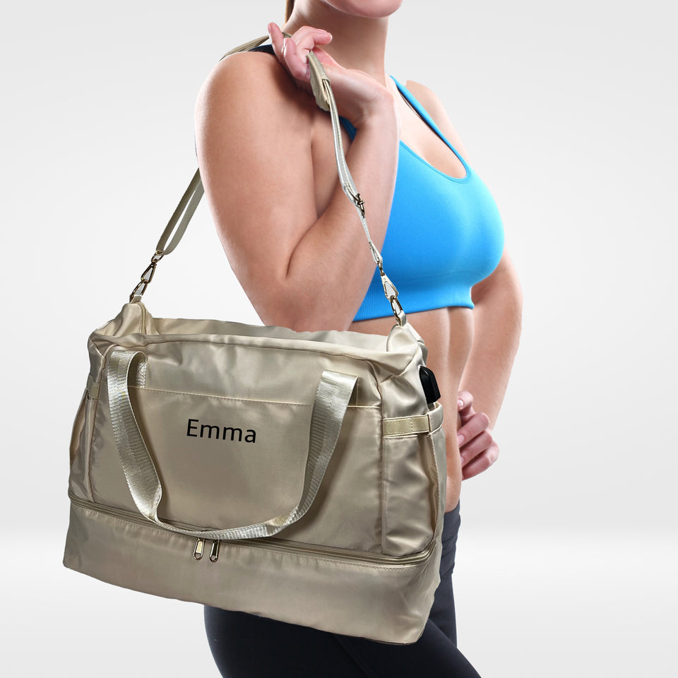 Personalized Gym Bag for Women White