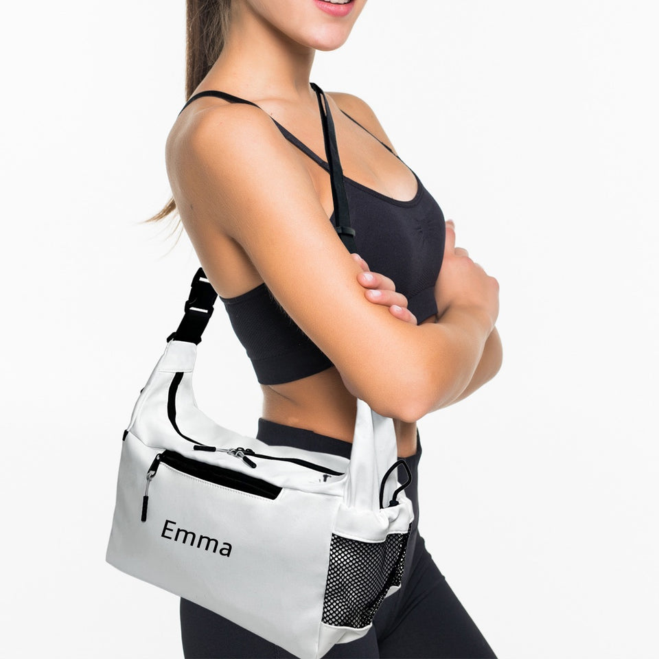 Personalized Gym Bag for Women White
