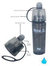 Load image into Gallery viewer, 20 Oz. Portable Water Bottle with Spray
