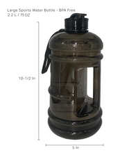 Load image into Gallery viewer, 75 Oz - 2.2L Big Capacity Water Drinking Bottle BPA Free. Portable Gym Sports Outdoor Bottles
