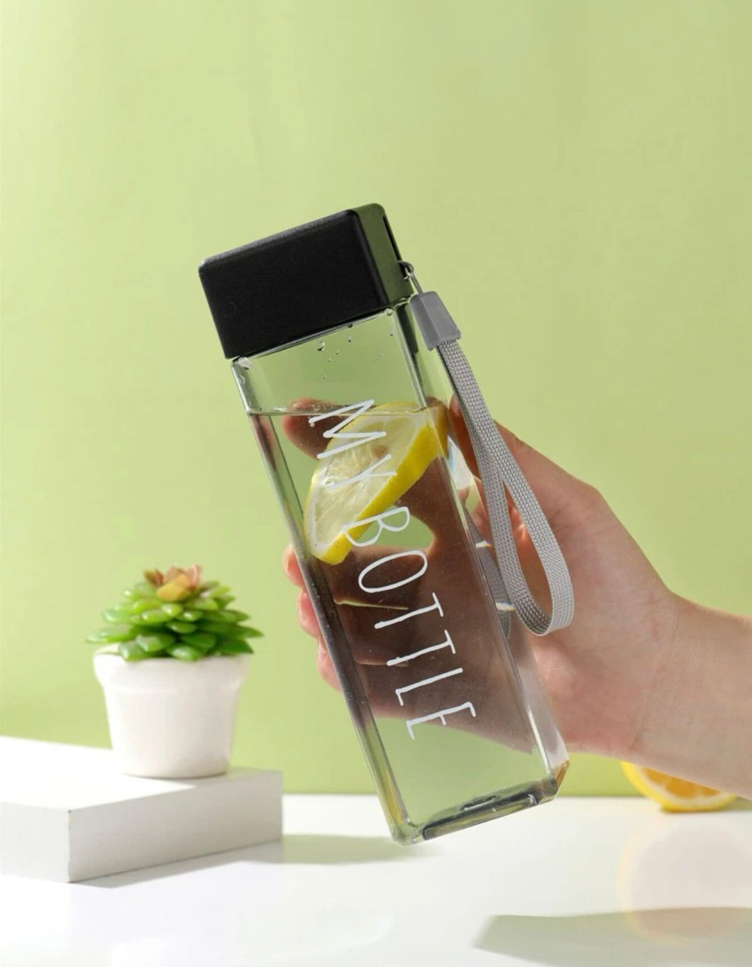14 Oz. Portable Water Bottle Square Style